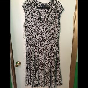 A black and white dress